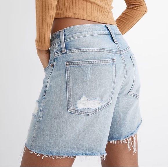 NWT Madewell Relaxed Mid-Length Denim Shorts - Picture 2 of 6